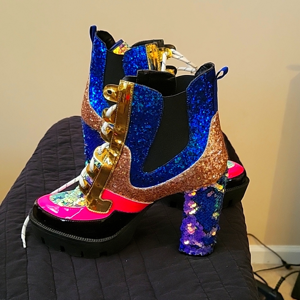 Chunky Mermaid Sequin Booties